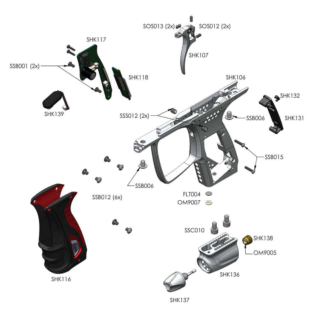 Shocker AMP Assembly Diagram